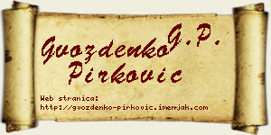 Gvozdenko Pirković vizit kartica